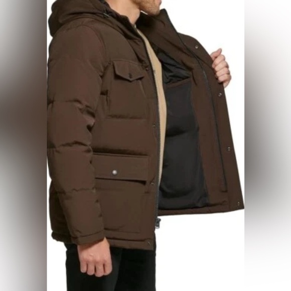 Levi's Men's M Medium Arctic Cloth Heavyweight Parka Puffer Jacket Brown EUC - Picture 4 of 13